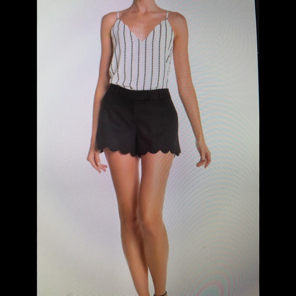 J. Crew Pants - J.Crew black scalloped hem shorts 2